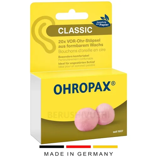 Восковые беруши для сна OHROPAX Classic 20 шт.