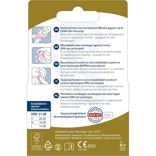 Восковые беруши для сна OHROPAX Classic 20 шт.